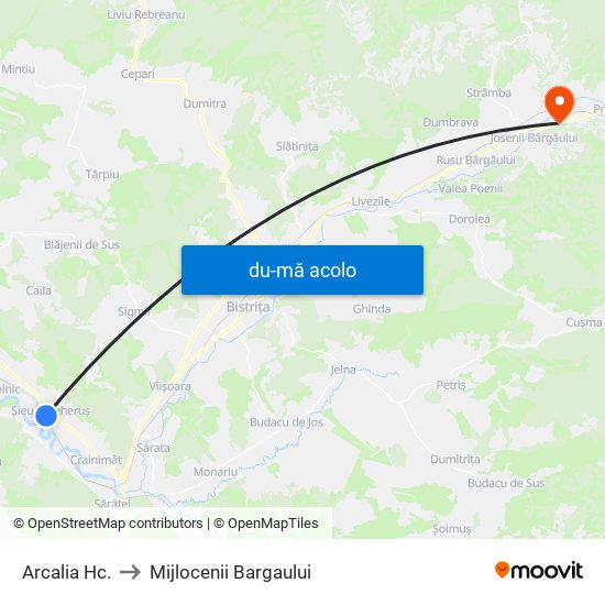 Harta de Arcalia Hc. către Mijlocenii Bargaului