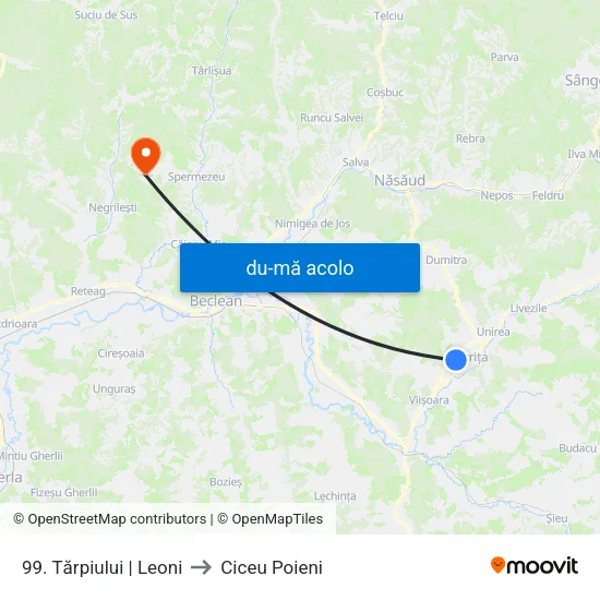 Harta de 99. Tărpiului | Leoni către Ciceu Poieni