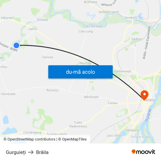 Harta de Gurguieți către Brăila