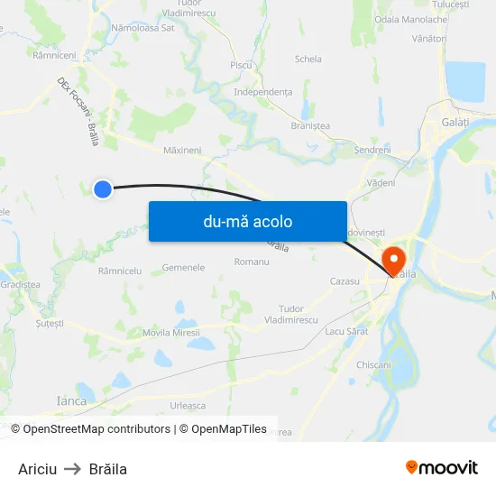 Harta de Ariciu către Brăila