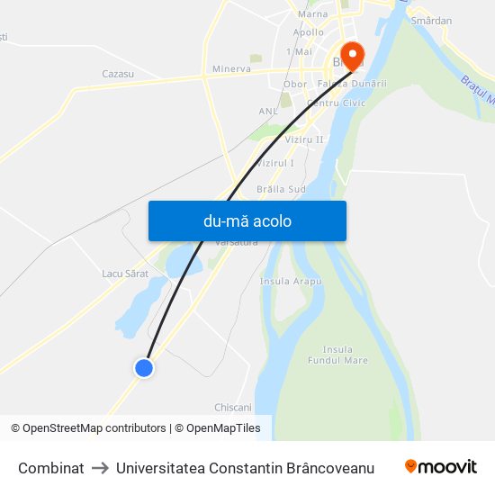 Harta de Combinat către Universitatea Constantin Brâncoveanu