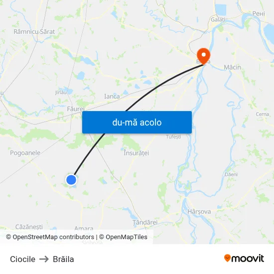 Harta de Ciocile către Brăila