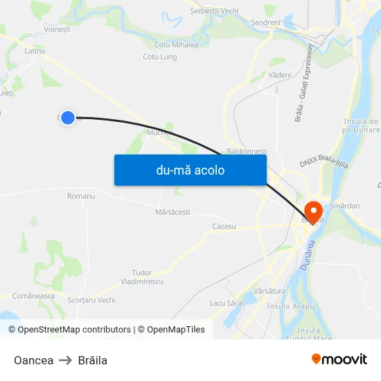 Harta de Oancea către Brăila