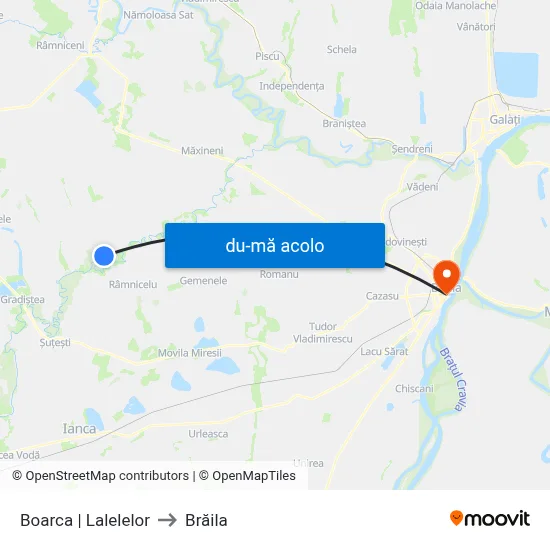 Harta de Boarca | Lalelelor către Brăila