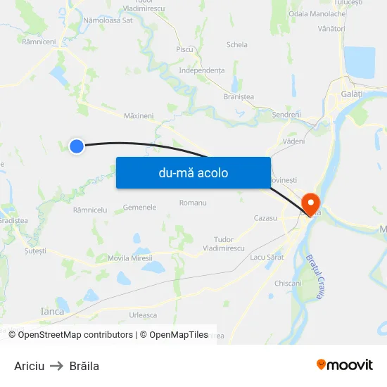 Harta de Ariciu către Brăila