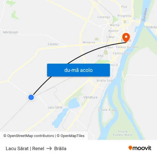 Harta de Lacu Sărat | Renel către Brăila