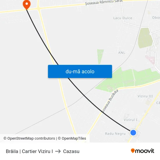 Harta de Brăila | Cartier Viziru I către Cazasu