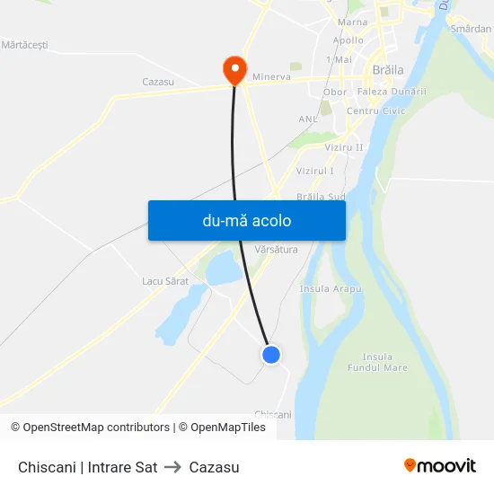 Harta de Chiscani | Intrare Sat către Cazasu