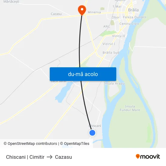 Harta de Chiscani | Cimitir către Cazasu