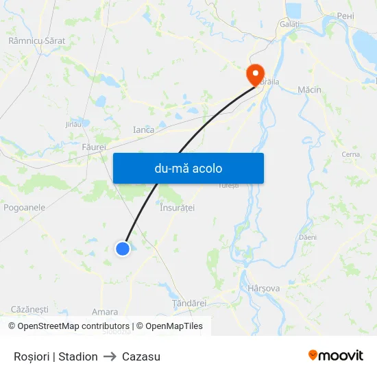 Harta de Roșiori | Stadion către Cazasu