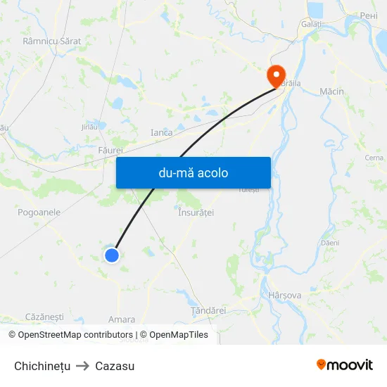 Harta de Chichinețu către Cazasu