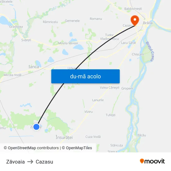 Harta de Zăvoaia către Cazasu