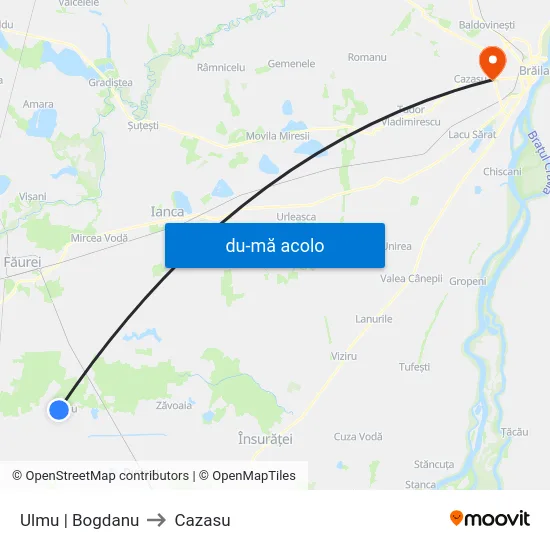 Harta de Ulmu | Bogdanu către Cazasu