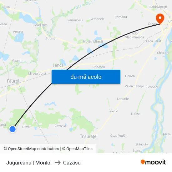 Harta de Jugureanu | Morilor către Cazasu