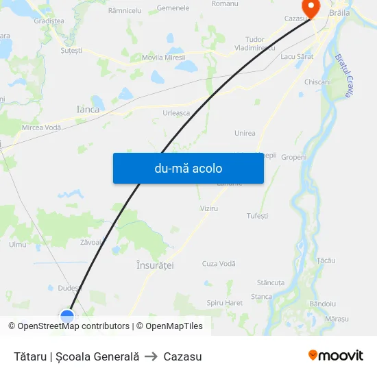 Harta de Tătaru | Școala Generală către Cazasu