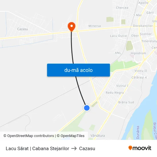 Harta de Lacu Sărat | Cabana Stejarilor către Cazasu