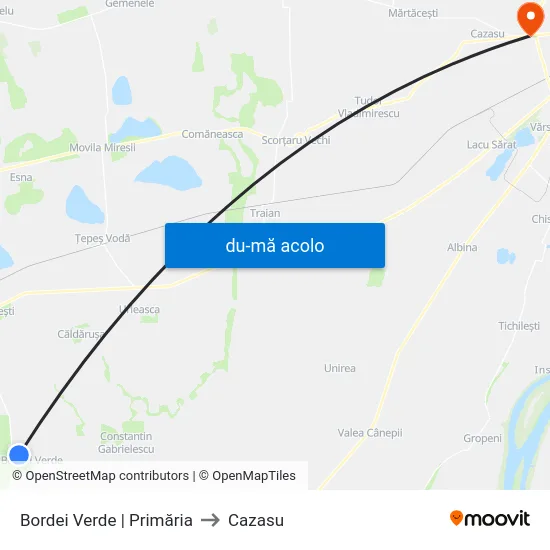 Harta de Bordei Verde | Primăria către Cazasu