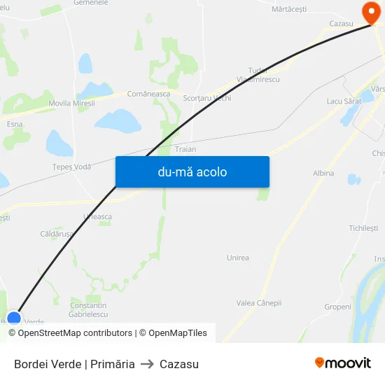 Harta de Bordei Verde | Primăria către Cazasu