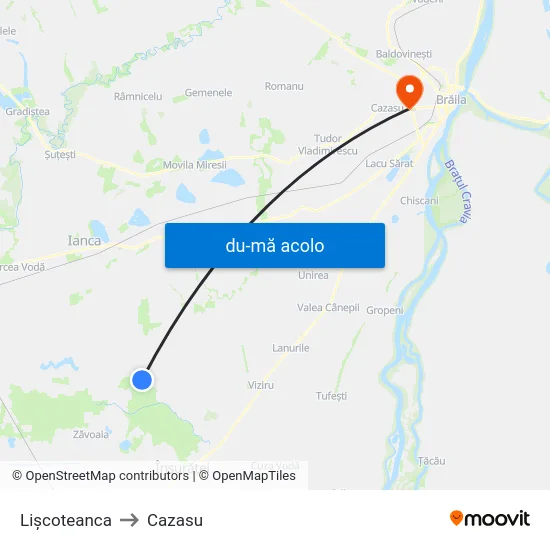 Harta de Lișcoteanca către Cazasu