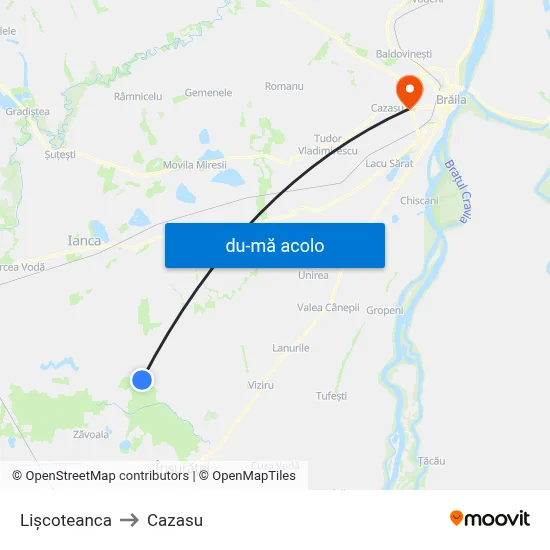 Harta de Lișcoteanca către Cazasu