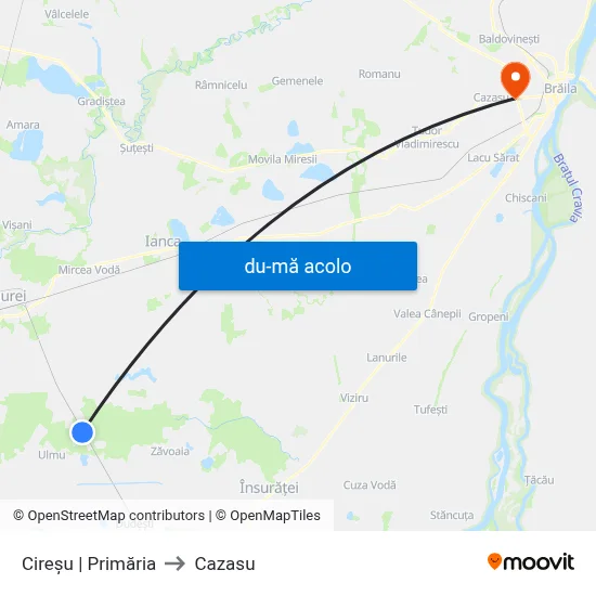 Harta de Cireșu | Primăria către Cazasu