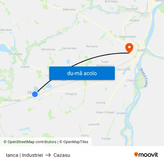 Harta de Ianca | Industriei către Cazasu
