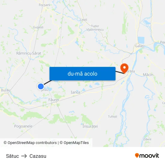 Harta de Sătuc către Cazasu