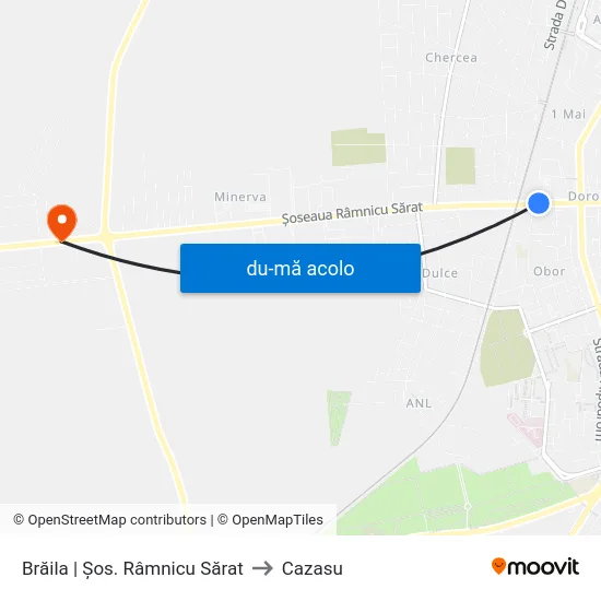 Harta de Brăila | Șos. Râmnicu Sărat către Cazasu