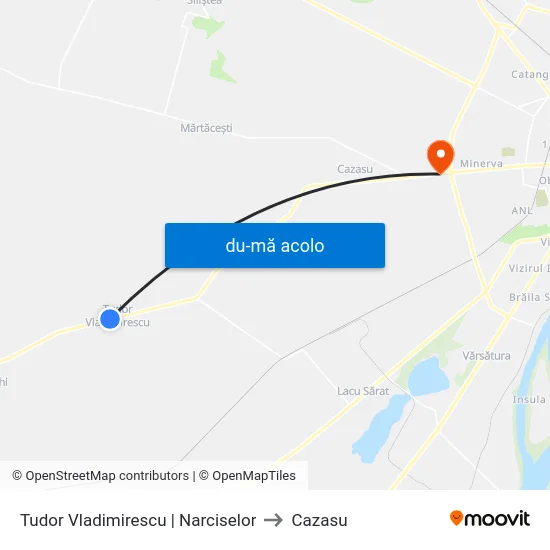 Harta de Tudor Vladimirescu | Narciselor către Cazasu