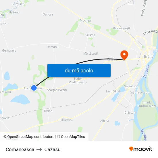 Harta de Comăneasca către Cazasu