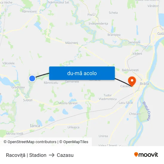 Harta de Racoviță | Stadion către Cazasu