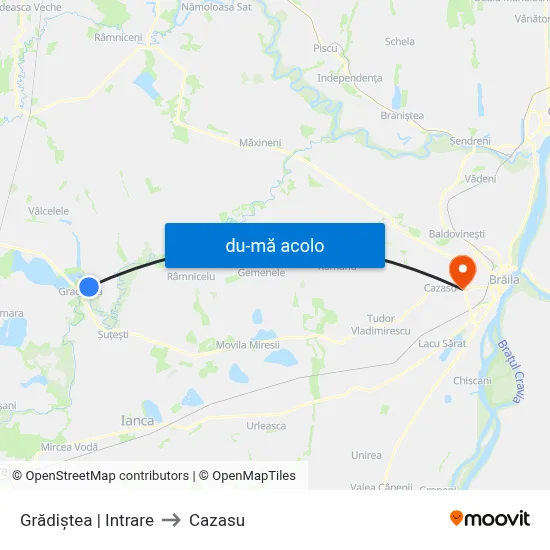 Harta de Grădiștea | Intrare către Cazasu