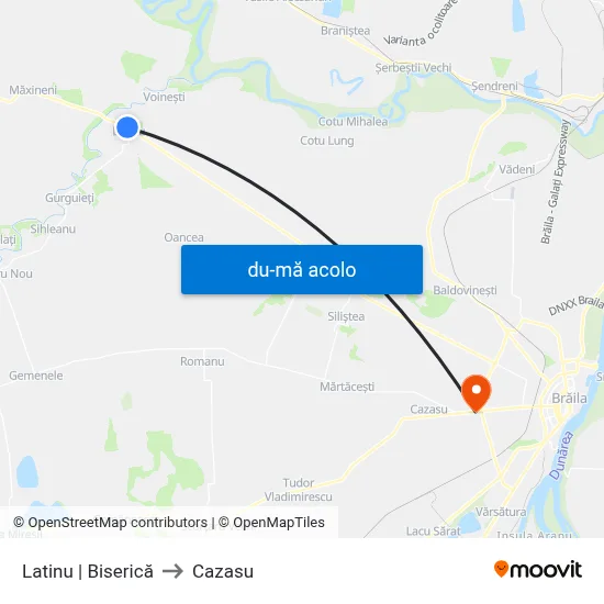 Harta de Latinu | Biserică către Cazasu