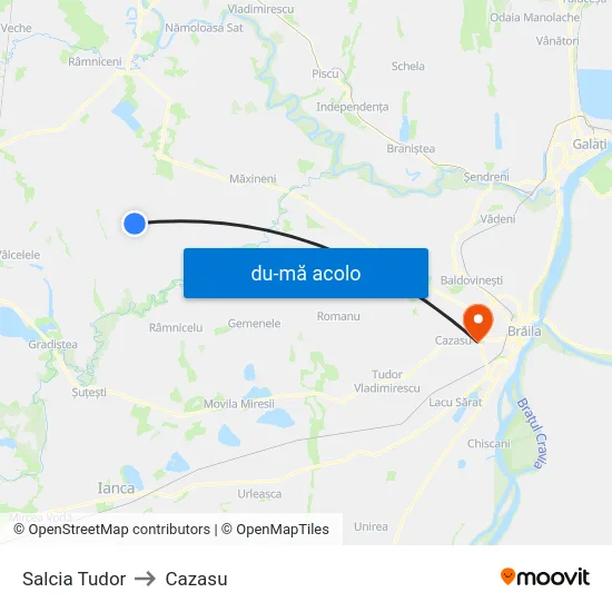 Harta de Salcia Tudor către Cazasu