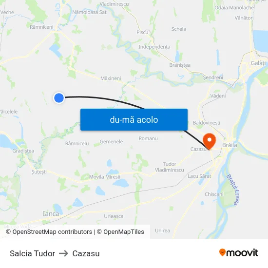 Harta de Salcia Tudor către Cazasu