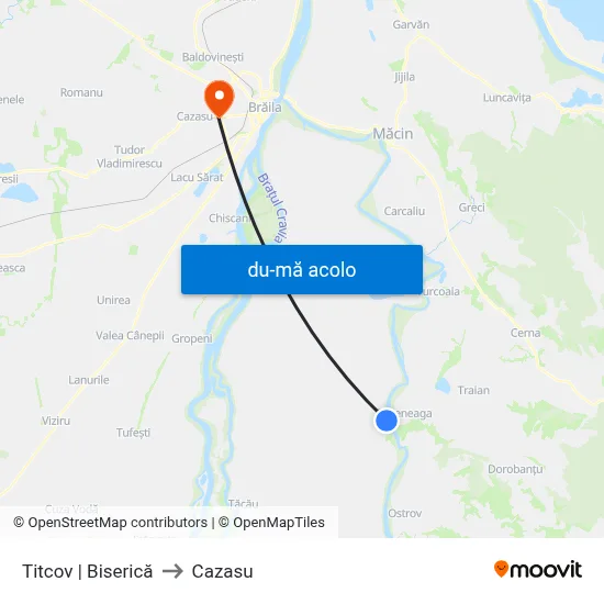 Harta de Titcov | Biserică către Cazasu