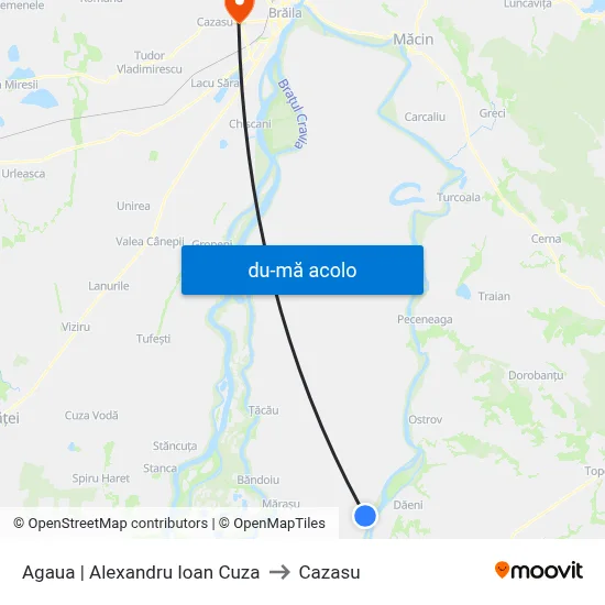 Harta de Agaua | Alexandru Ioan Cuza către Cazasu