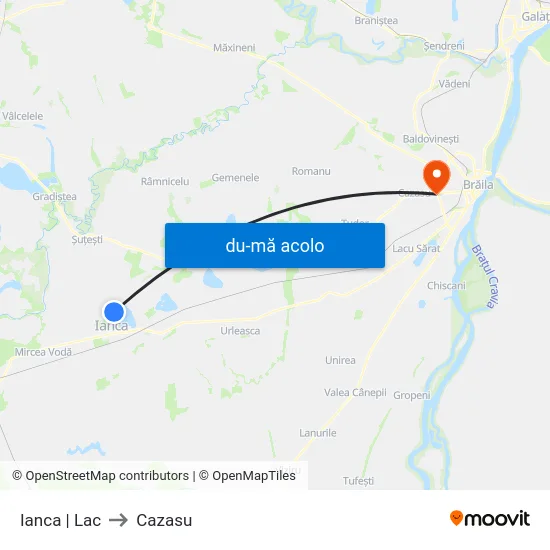 Harta de Ianca | Lac către Cazasu