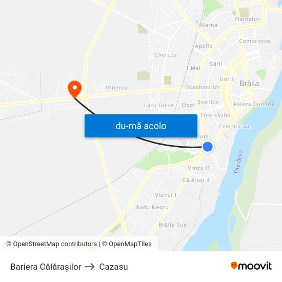 Harta de Bariera Călărașilor către Cazasu