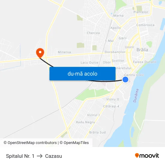 Harta de Spitalul Nr. 1 către Cazasu