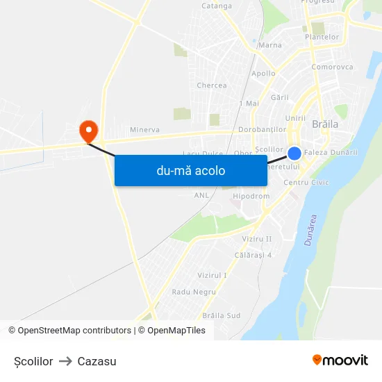 Harta de Școlilor către Cazasu