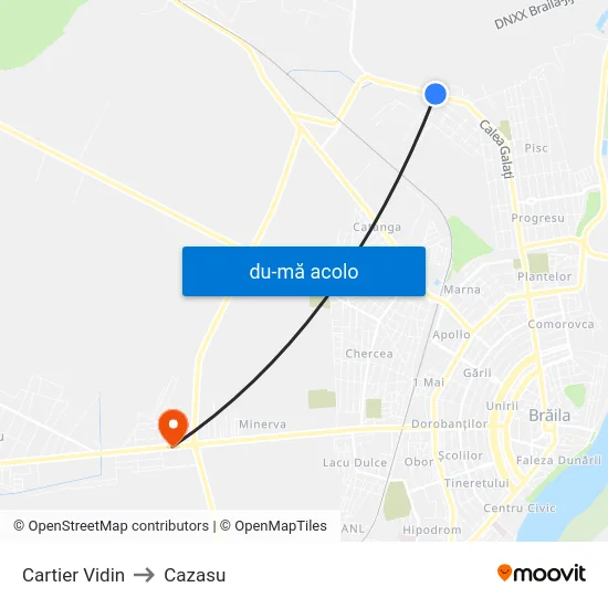 Harta de Cartier Vidin către Cazasu