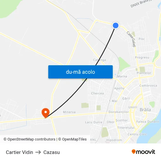 Harta de Cartier Vidin către Cazasu