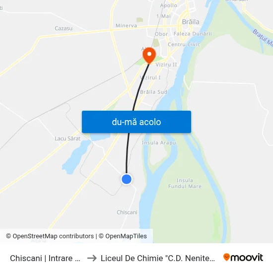 Harta de Chiscani | Intrare Sat către Liceul De Chimie "C.D. Nenitescu"