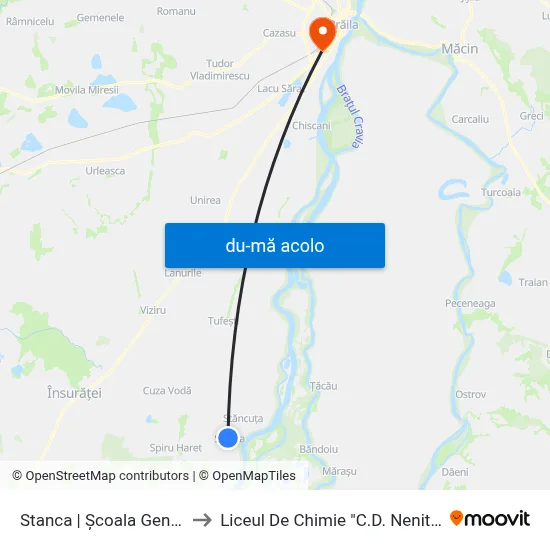 Harta de Stanca | Școala Generală către Liceul De Chimie "C.D. Nenitescu"