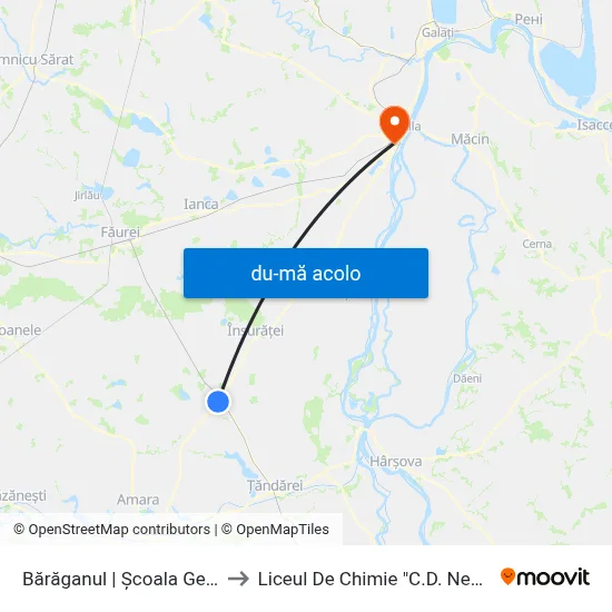 Harta de Bărăganul | Școala Generală către Liceul De Chimie "C.D. Nenitescu"
