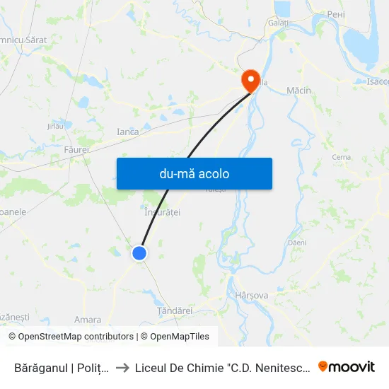 Harta de Bărăganul | Poliție către Liceul De Chimie "C.D. Nenitescu"