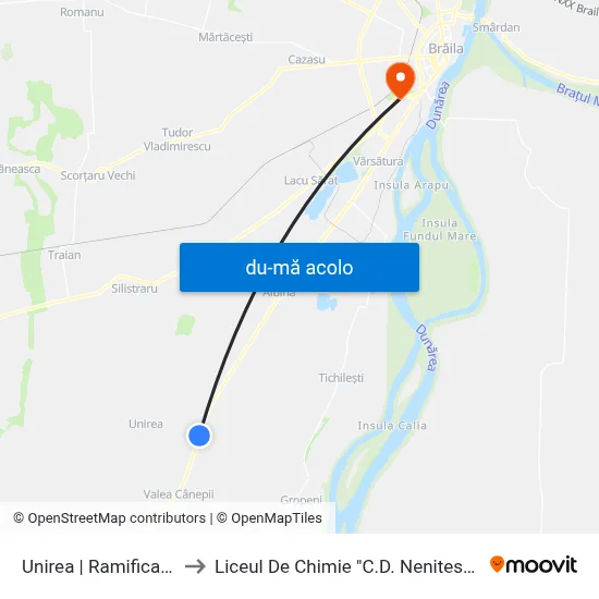 Harta de Unirea | Ramificație către Liceul De Chimie "C.D. Nenitescu"