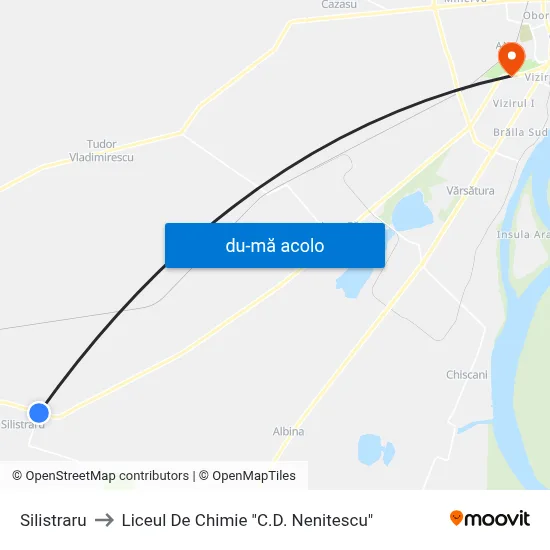 Harta de Silistraru către Liceul De Chimie "C.D. Nenitescu"