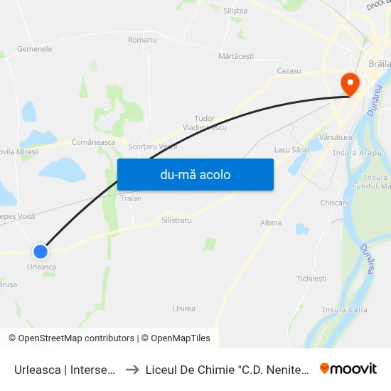 Harta de Urleasca | Intersecție către Liceul De Chimie "C.D. Nenitescu"